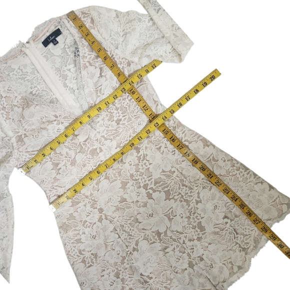 LULUS "Express Your Love" Long Sleeve Lace Romper - Size M - Picture 14 of 17